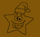 Dibujo estrella de navidad pintado por nahuel1346