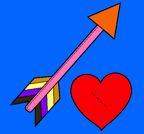 Dibujo Flecha y corazón pintado por yliem