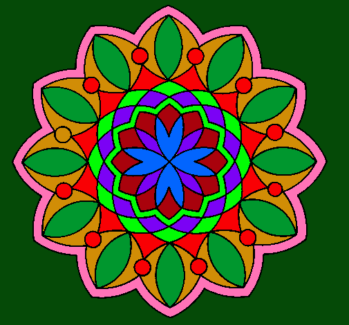 Dibujo Mandala 3 pintado por lurdes22