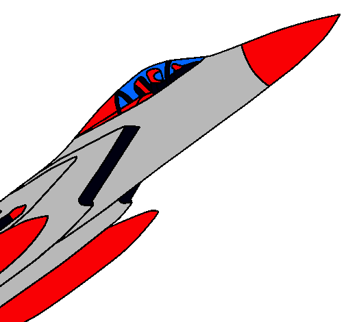Dibujo Avión de caza pintado por mati555585