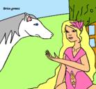 Dibujo Princesa y caballo pintado por Kougra_sa_8