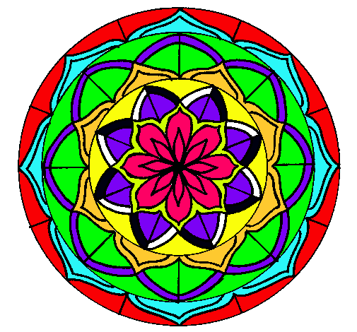 Dibujo Mandala 6 pintado por mluz