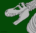 Dibujo Esqueleto tiranosaurio rex pintado por sikossis