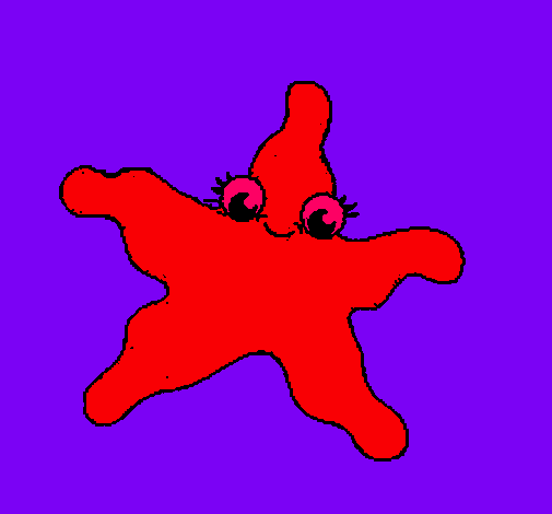 Dibujo Estrella de mar 4 pintado por luciagonzalez