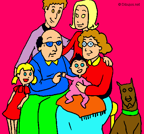 Dibujo Familia pintado por adita