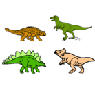 Dibujo Dinosaurios de tierra pintado por odalys