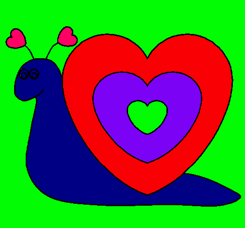 Dibujo Caracol corazón pintado por luciagonzalez