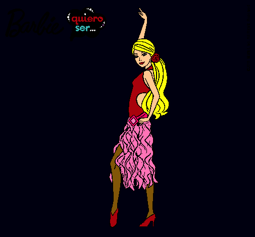 Dibujo Barbie flamenca pintado por sabiisa