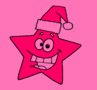 Dibujo estrella de navidad pintado por lanix