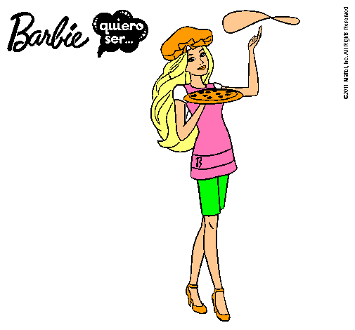 Dibujo Barbie cocinera pintado por nadi 