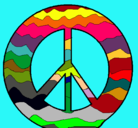 Dibujo Símbolo de la paz pintado por critina