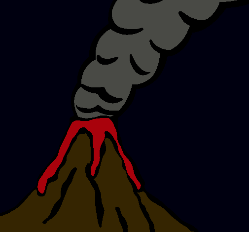 Dibujo Volcán pintado por sabiisa