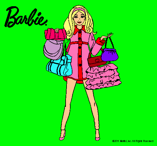 Dibujo Barbie de compras pintado por nerea771