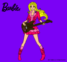 Dibujo Barbie guitarrista pintado por pablon