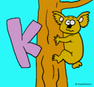 Dibujo Koala pintado por salomone