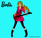 Dibujo Barbie guitarrista pintado por carol333