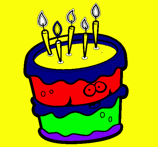 Dibujo Pastel de cumpleaños 2 pintado por luciagonzalez