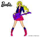 Dibujo Barbie guitarrista pintado por MARYFER08