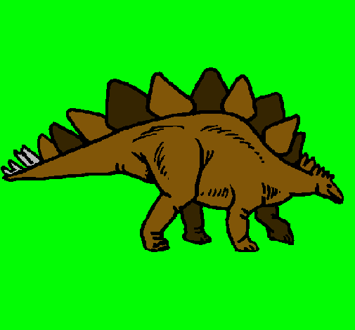 Dibujo Stegosaurus pintado por osvaldo