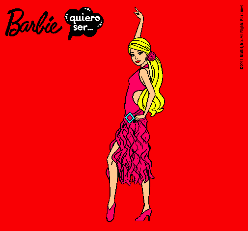 Dibujo Barbie flamenca pintado por eva200