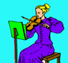 Dibujo Dama violinista pintado por lusila