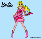 Dibujo Barbie guitarrista pintado por Radostina