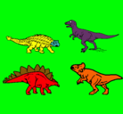 Dibujo Dinosaurios de tierra pintado por luquitas
