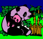 Dibujo Mama panda pintado por KmiTejeda
