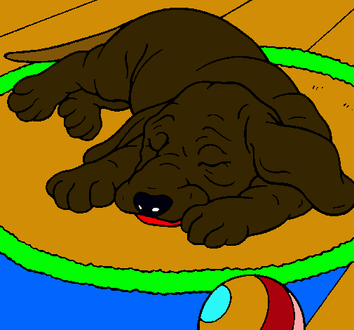 Dibujo Perro durmiendo pintado por SANTI0210