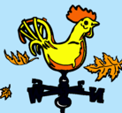 Dibujo Veletas y gallo pintado por andreivicky