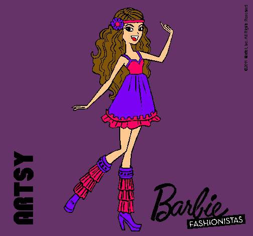 Dibujo Barbie Fashionista 1 pintado por javitaxx