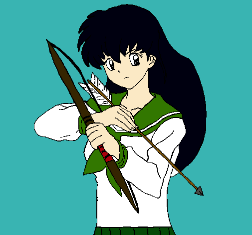 Dibujo Kagome pintado por Evangelion