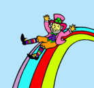 Dibujo Duende en el arco iris pintado por mikele