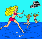 Dibujo Barbie de regreso a la playa pintado por larita