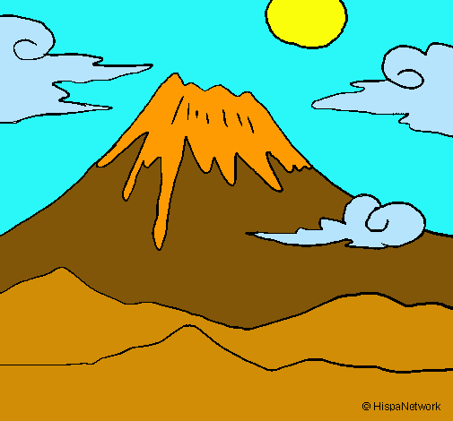 Dibujo Monte Fuji pintado por eiza 