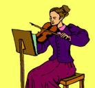 Dibujo Dama violinista pintado por candieely