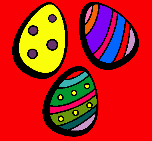 Dibujo Huevos de pascua IV pintado por amalia