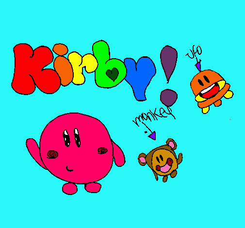 Dibujo Kirby 4 pintado por Loreto