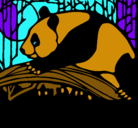 Dibujo Oso panda comiendo pintado por lurdes22