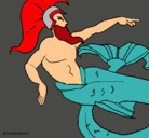 Dibujo Poseidón pintado por checho34
