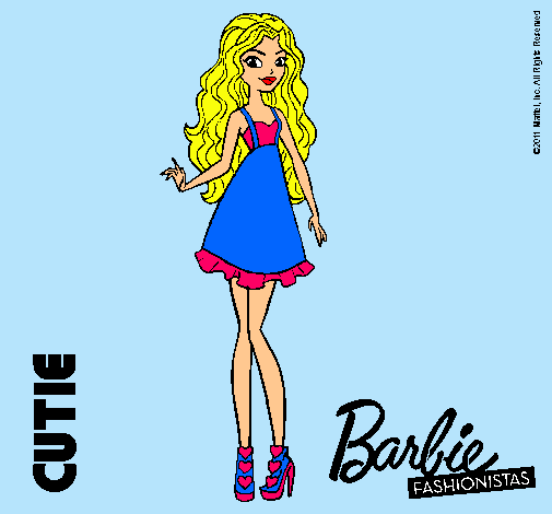 Dibujo Barbie Fashionista 3 pintado por -popi-