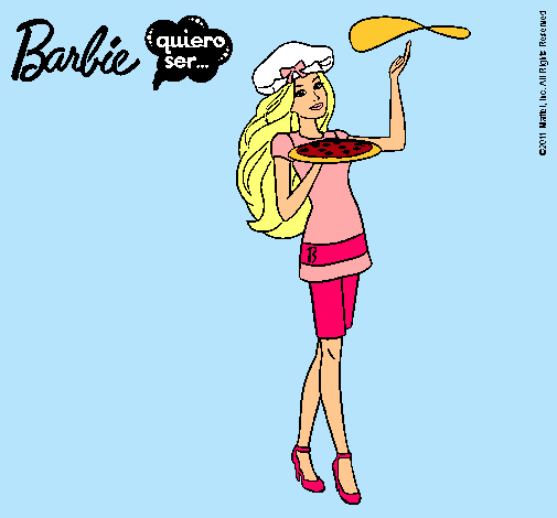 Dibujo Barbie cocinera pintado por -Andrea