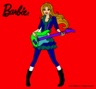 Dibujo Barbie guitarrista pintado por victoria36