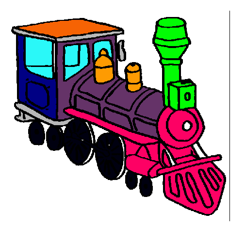 Dibujo Tren pintado por leninjosue