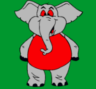 Dibujo Elefante contento pintado por asiugh