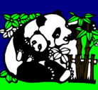 Dibujo Mama panda pintado por katiuska