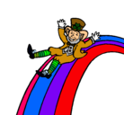 Dibujo Duende en el arco iris pintado por paskal