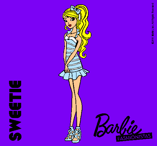 Dibujo Barbie Fashionista 6 pintado por AROA7