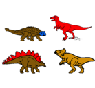 Dibujo Dinosaurios de tierra pintado por dinosaurios 