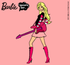 Dibujo Barbie la rockera pintado por -Andrea